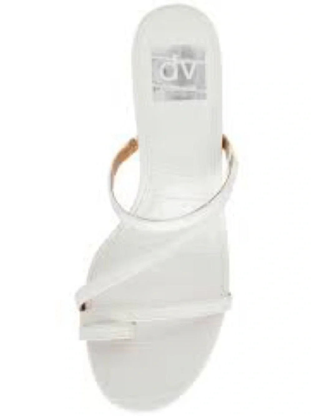 DV by Dolce Vita White Minimalist Crossover Slide Sandal